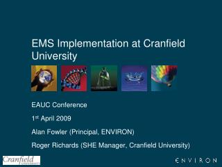 EMS Implementation at Cranfield University