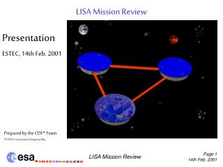 Presentation ESTEC, 14th Feb. 2001