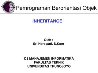 Pemrograman Berorientasi Objek