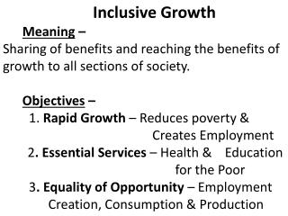 Inclusive Growth Meaning –