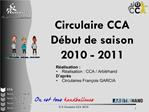 Circulaire CCA D but de saison 2010 - 2011