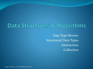 Data Structures &amp; Algorithms