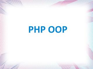 PHP OOP