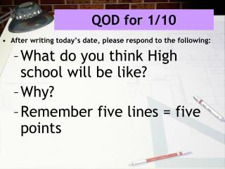 QOD for 1/10
