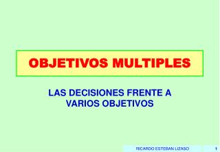 OBJETIVOS MULTIPLES