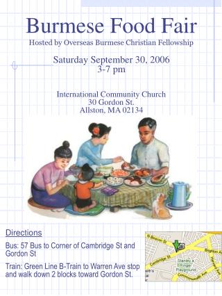 Burmese Food Fair Hosted by Overseas Burmese Christian Fellowship