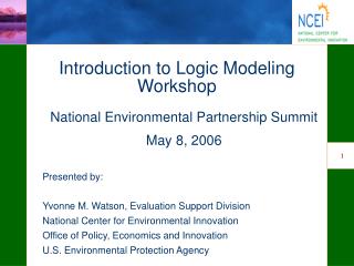 Introduction to Logic Modeling Workshop