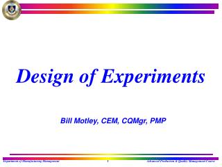 Design of Experiments