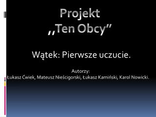 Wątek: Pierwsze uczucie.