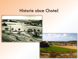 Historie obce Choteč