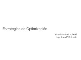 Estrategias de Optimización