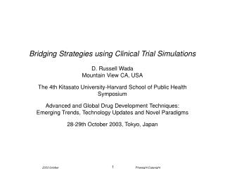Bridging Strategies using Clinical Trial Simulations