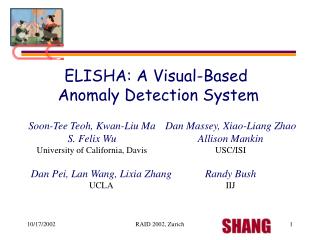 ELISHA: A Visual-Based Anomaly Detection System