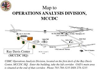 Map to OPERATIONS ANALYSIS DIVISION, MCCDC