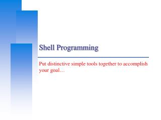 Shell Programming