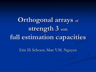 Orthogonal arrays of strength 3 with full estimation capacities