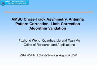 AMSU Cross-Track Asymmetry, Antenna Pattern Correction, Limb-Correction Algorithm Validation