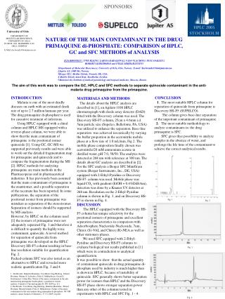 NATURE OF THE MAIN CONTAMINANT IN THE DRUG PRIMAQUINE di-PHOSPHATE: COMPARISON of HPLC,