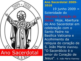 Ano Sacerdotal 2009-2010