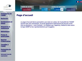 Page d’accueil