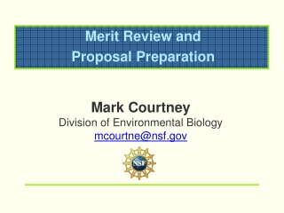 Merit Review and Proposal Preparation