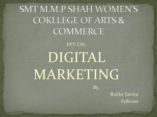 SMT M.M.P SHAH WOMEN’S COKLLEGE OF ARTS & COMMERCE