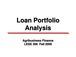 Loan Portfolio Analysis