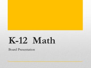 K-12 Math