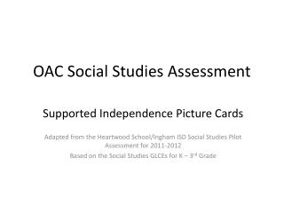 OAC Social Studies Assessment
