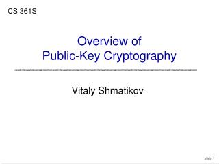 Overview of Public-Key Cryptography