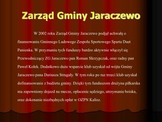 Zarząd Gminy Jaraczewo