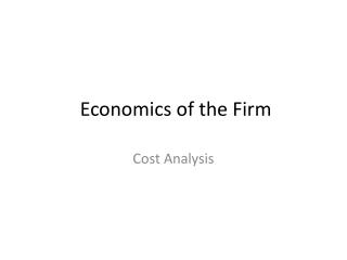 Economics of the Firm