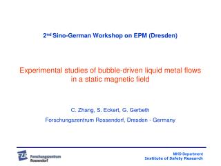 2 nd Sino-German Workshop on EPM (Dresden)