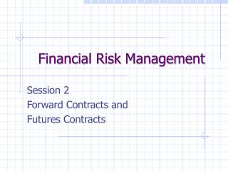 Financial Risk Management