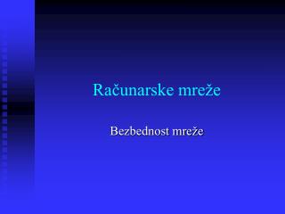 Računarske mreže