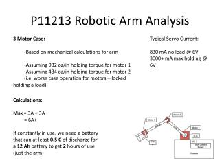 P11213 Robotic Arm Analysis