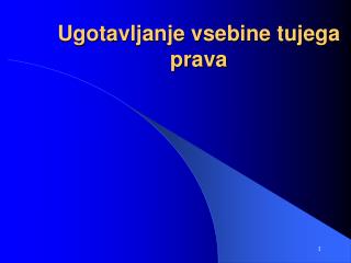 Ugotavljanje vsebine tujega prava