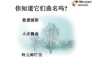 你知道它们曲名吗 ?