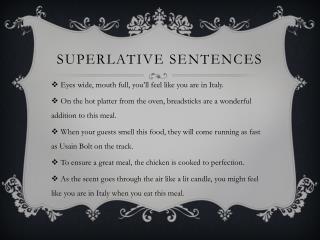 Superlative sentences