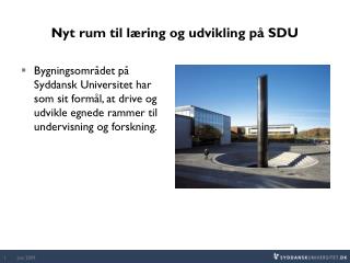 Nyt rum til læring og udvikling på SDU