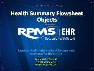 Health Summary Flowsheet Objects