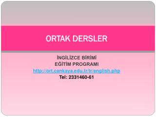 ORTAK DERSLER