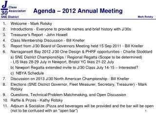 Agenda – 2012 Annual Meeting