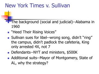 New York Times v. Sullivan