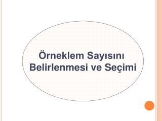 Örneklem Sayısını Belirlenmesi ve Seçimi