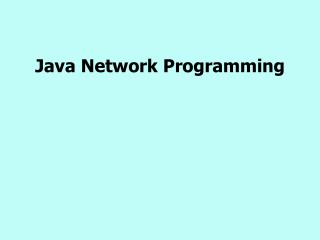 Java Network Programming