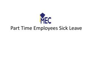 Part Time Employees Sick Leave