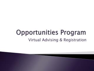 Opportunities Program