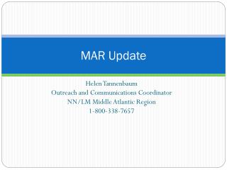 MAR Update