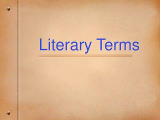 Literary Terms